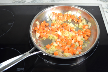 Cook the aromatics: