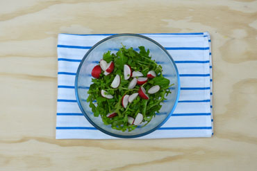 Make the rocket salad: