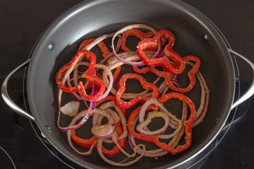 Cook Onions & Capsicum: